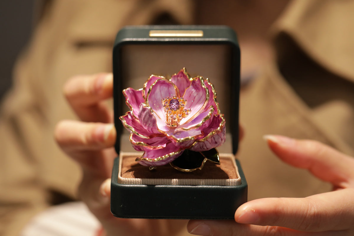 Imperial Style Peony Brooch