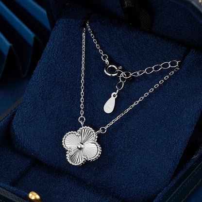 Christmas Gift 925 Sterling Silver Clover Necklace