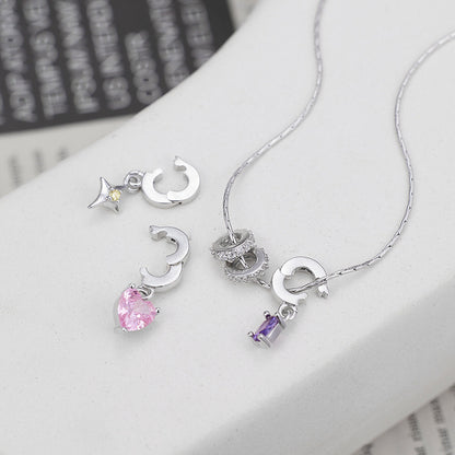 S925 Sterling Silver Dopamine Astral Love Necklace
