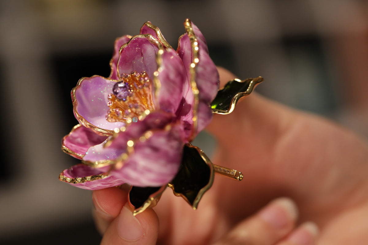 Imperial Style Peony Brooch