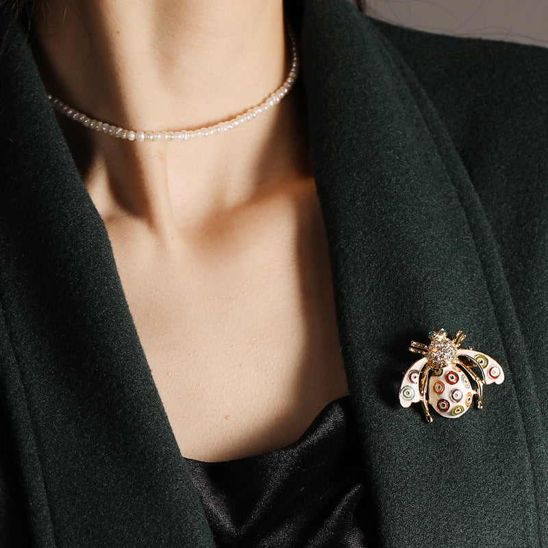 Enamel Bee Brooch