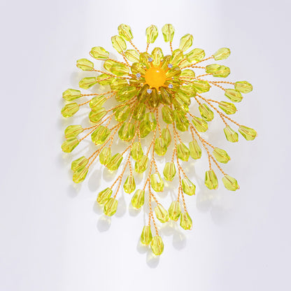 Handwoven Pearl Fireworks Brooch
