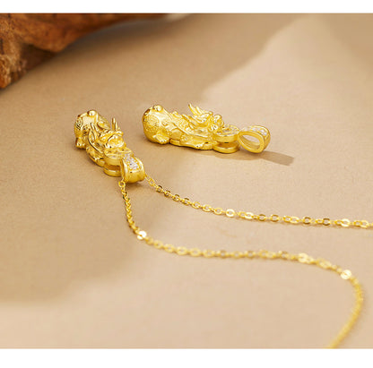 S925 Sterling Silver Pixiu Chinese Design Necklace