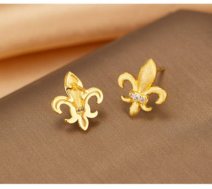 Dapaza S925 Sterling Silver Iris Matte Brushed Earrings