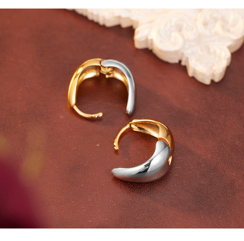925 Sterling Silver Water Drop Earrings Personalized Simple Design Silver Jewelry