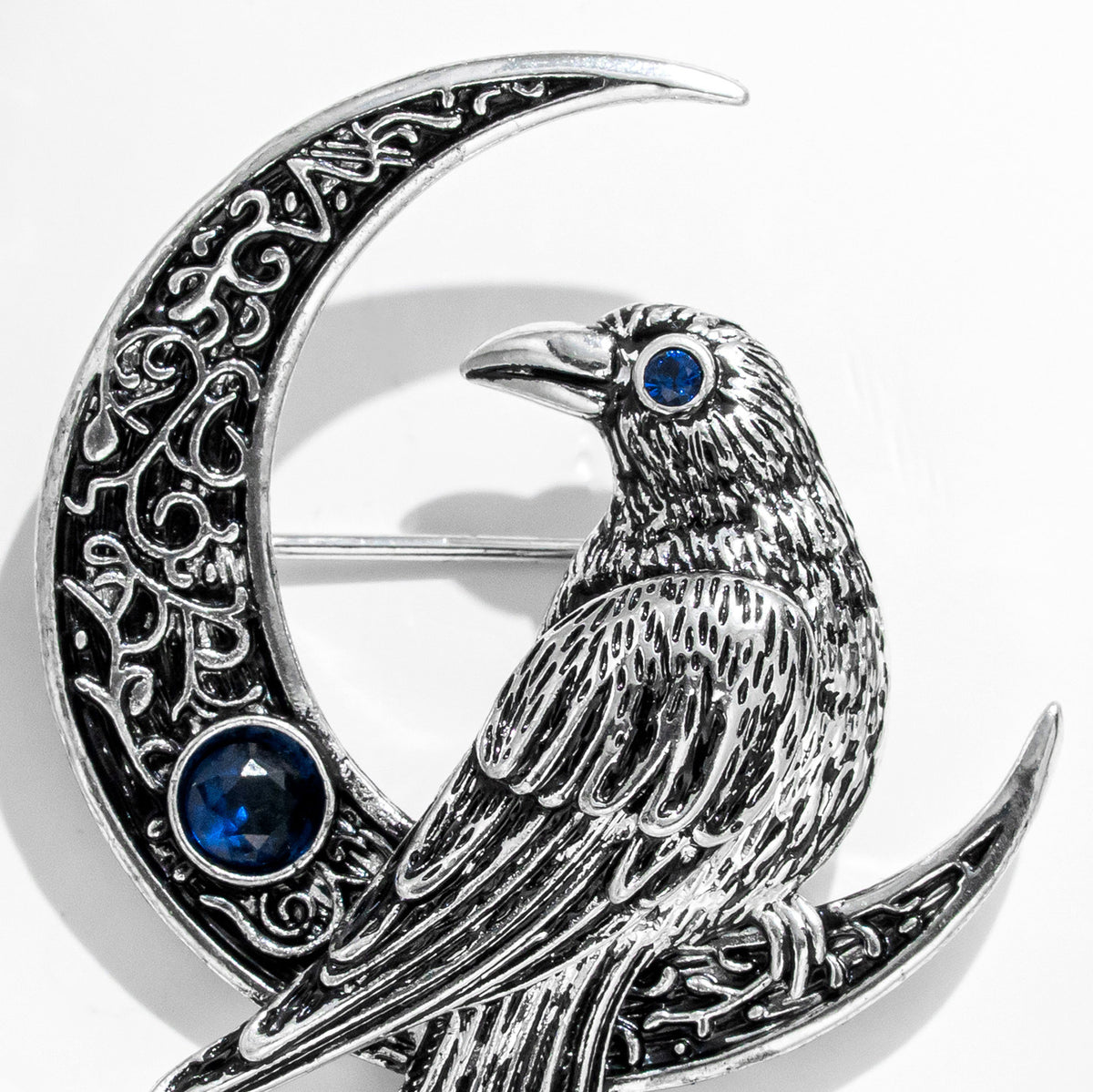 Moon Crow Brooch