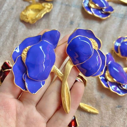 Vintage Enamel Flower Brooch