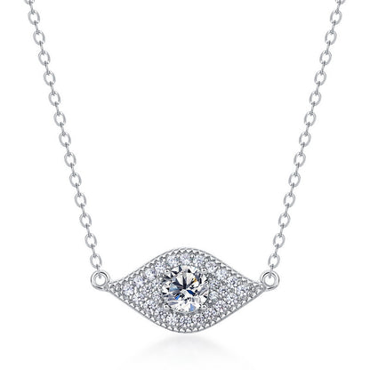 Round Lab-Grown Diamond Halo Pendant Necklace - S925 Sterling Silver
