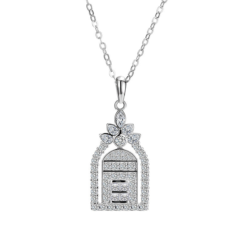 925 Sterling Silver Necklace - Women's Unique Design, Subtly Luxurious, High-end "window of Happiness" Clavicle Chain
