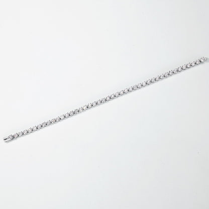 Hidden Clasp PT950 Platinum Lab Grown Diamond Tennis Bracelet | Full Pavé Luxury Jewelry