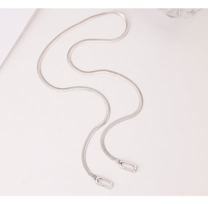 Snake bone chain necklace 925 sterling silver cold style design stacking universal buckle bare chain clavicle chain silver jewelry