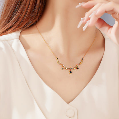 S925 Sterling Silver French Vintage Necklace