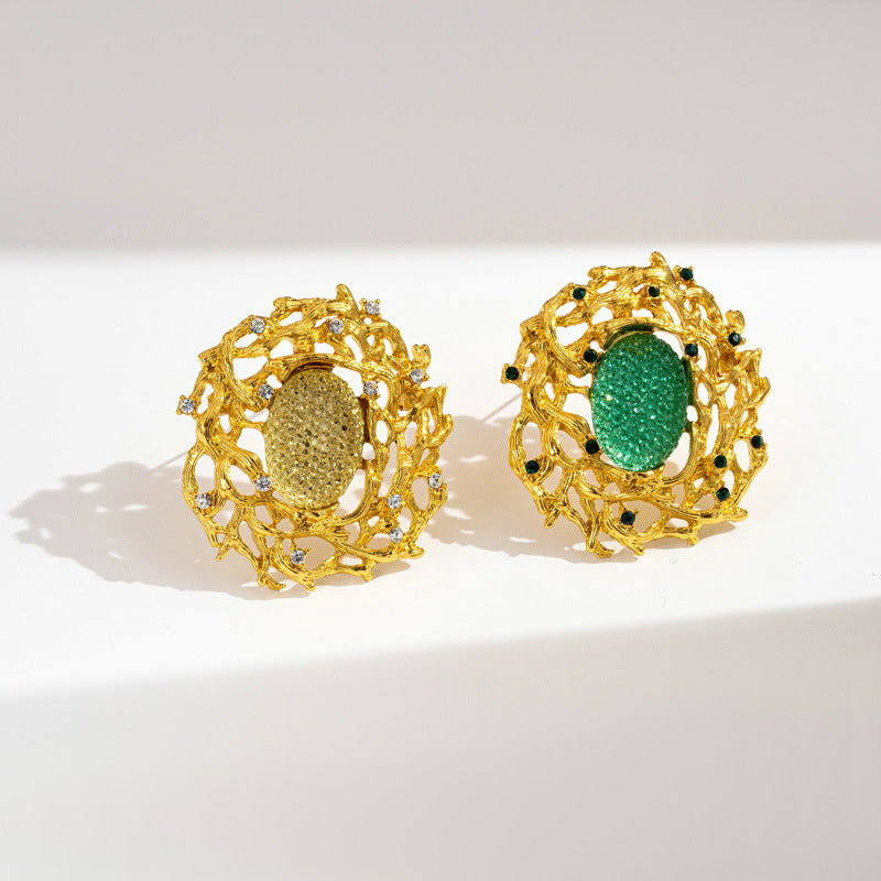 Vintage Rattan Branch Brooch