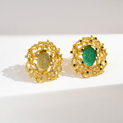 Vintage Rattan Branch Brooch