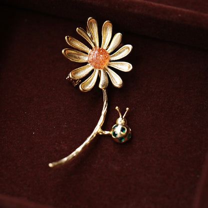 Chrysanthemum Beetle Brooch