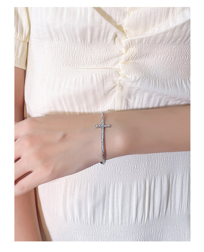 925 Sterling Silver Cross Bracelet