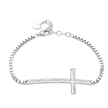 925 Sterling Silver Cross Bracelet