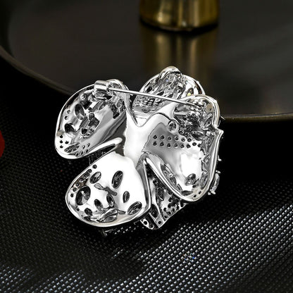 Dapaza Camellia Diamond Brooch