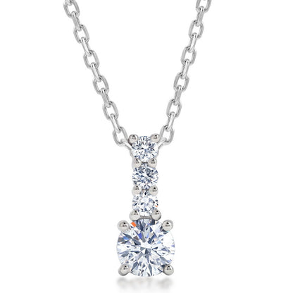 Minimalist HPHT Lab Grown Diamond Pendant Necklace in S925 Sterling Silver | Elegant Everyday Fine Jewelry