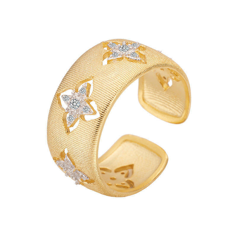 Dapaza Classic Brushed Craft 925 Silver Ring