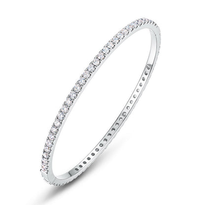 2.7ct Lab Grown Diamond PT950 Platinum Bangle | Dapaza
