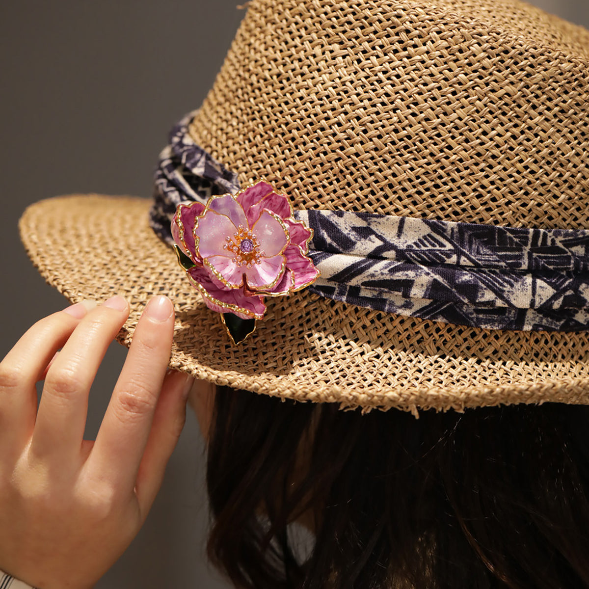 Imperial Style Peony Brooch