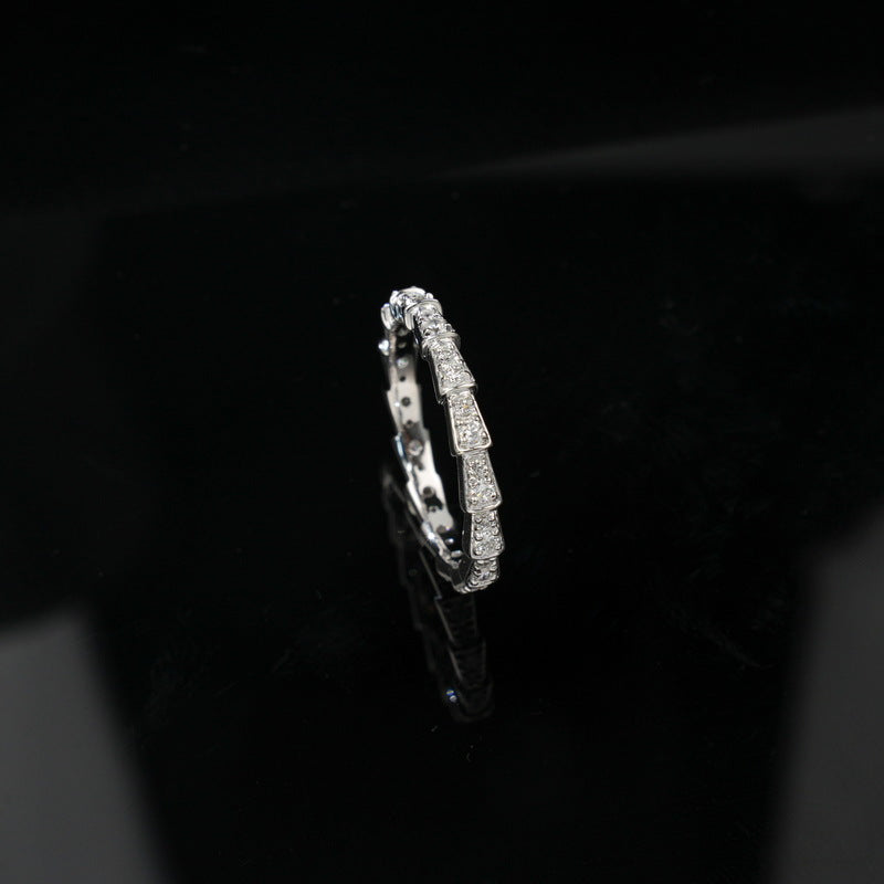 0.53ct Lab-grown Diamond Ring for Women, S925 Sterling Silver, Full Diamond, Lightweight Luxury, Index Finger Ring