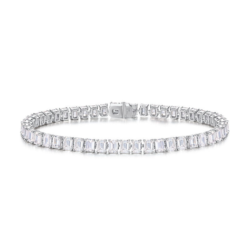 9.85ctw Round Brilliant Cut Lab Grown Diamond Tennis Bracelet in Solid PT950 Platinum