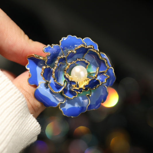 Freshwater Pearl Peony Brooch