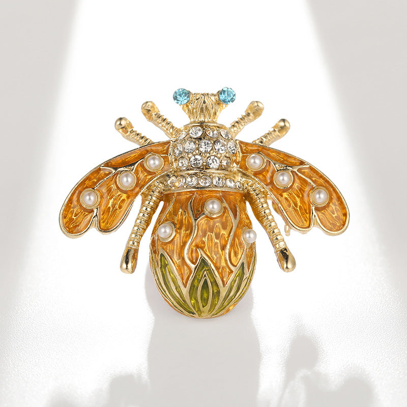 Enamel Bee Brooch