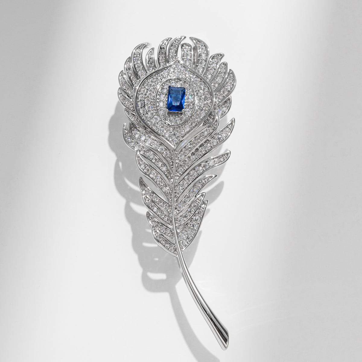 Feather Brooch, Diamond-encrusted Hepburn Fashion Personalized Clothing Accessories