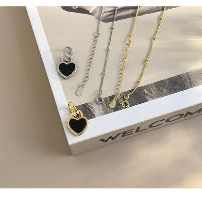 Maillard Accessories S925 Sterling Silver Necklace Women's Double-sided Mother-of-pearl Light Luxury Collarbone Chain Cross-border Cold Style Style