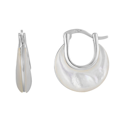 Double-sided Mother-of-pearl Earrings: Luxurious, Sophisticated, and Perfect for Work. Exquisite and Unique Ear Cuffs