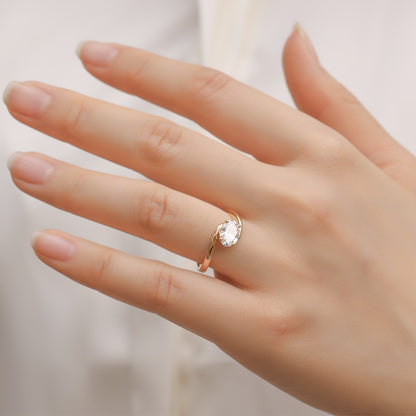 Pt950 Everlasting Ring Cultivated Diamond Closed Ring