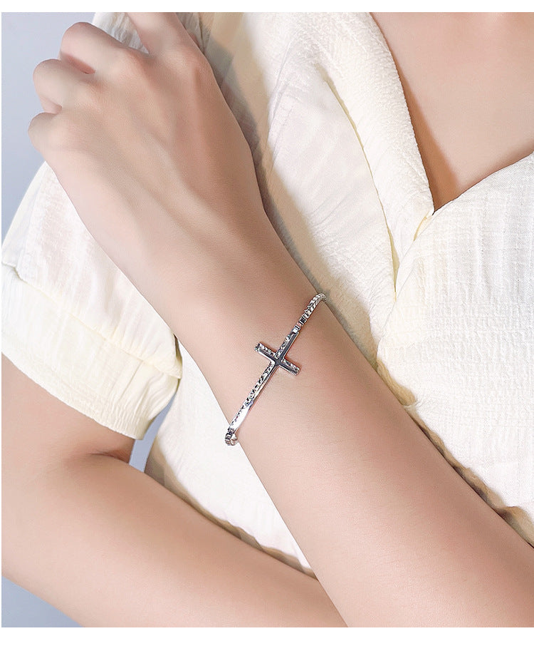 925 Sterling Silver Cross Bracelet
