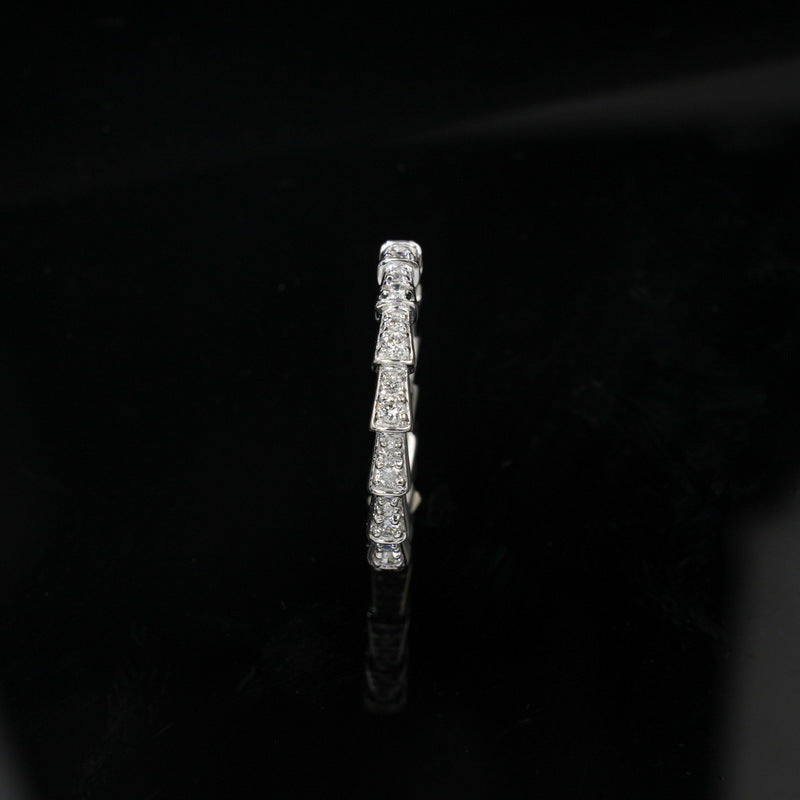 0.53ct Lab-grown Diamond Ring for Women, S925 Sterling Silver, Full Diamond, Lightweight Luxury, Index Finger Ring