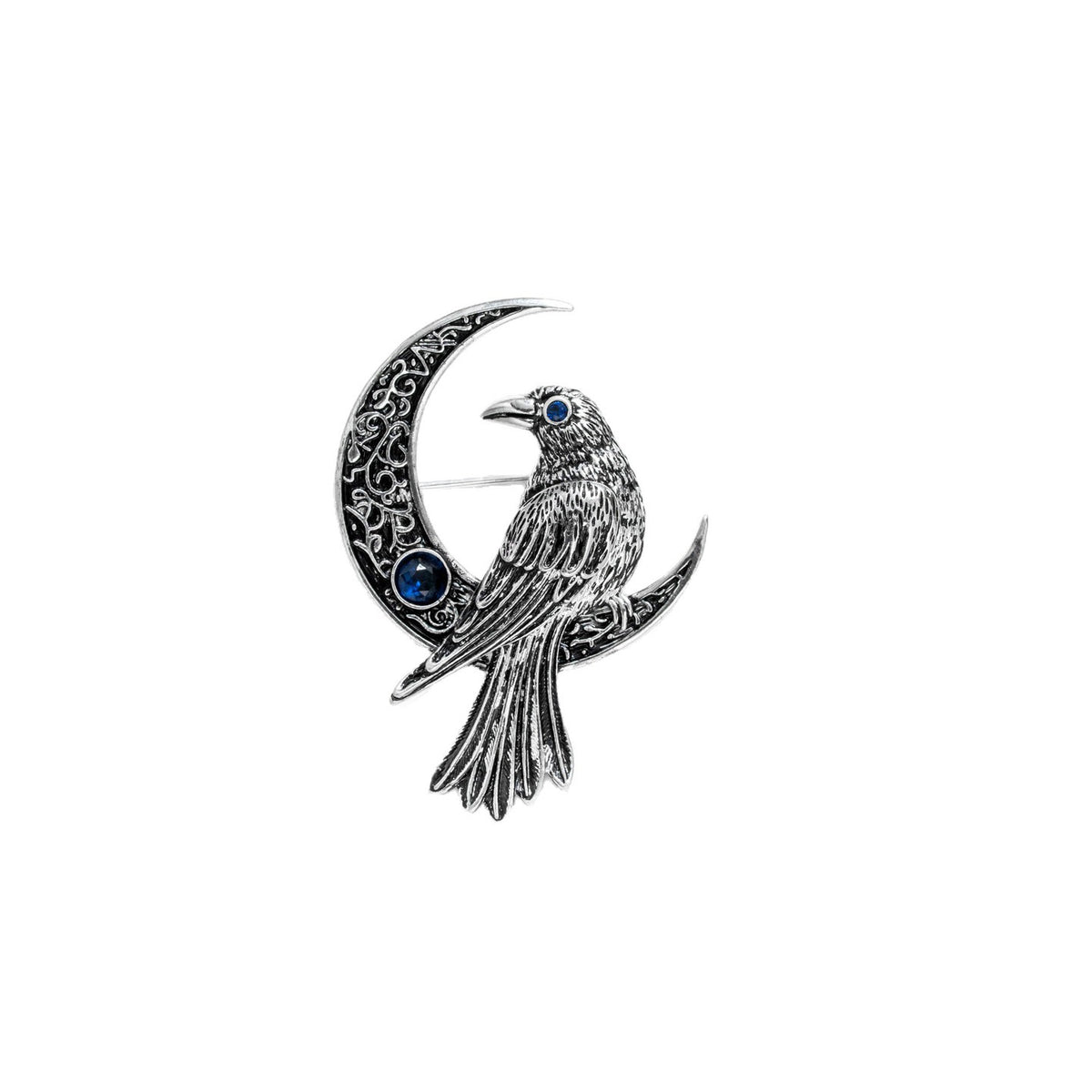 Moon Crow Brooch