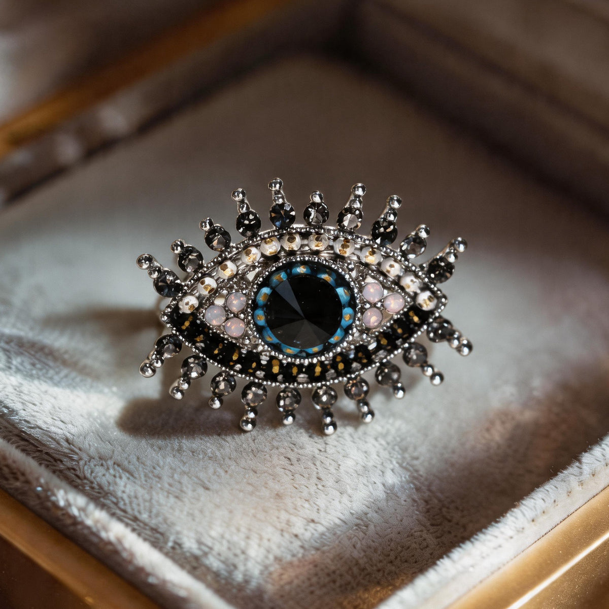 Devil's Eye Diamond Brooch