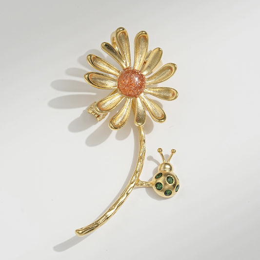 Chrysanthemum Beetle Brooch