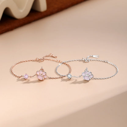 Dapaza Cat Claw Powder Crystal Necklace Female Pendant
