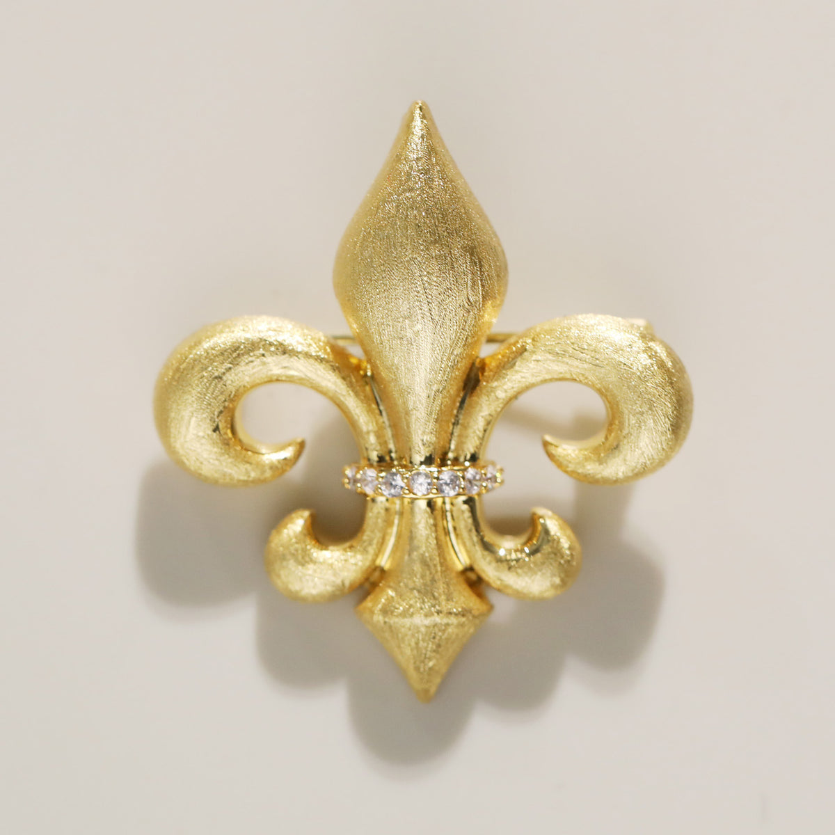 Antique Gold Braided Iris Brooch