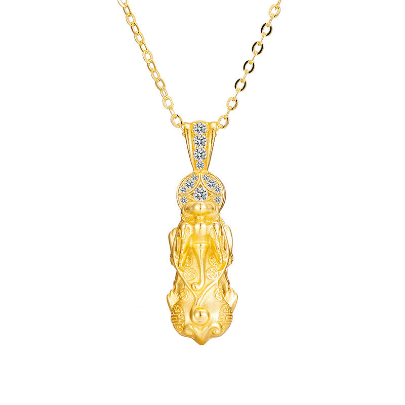 S925 Sterling Silver Pixiu Chinese Design Necklace