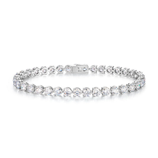 Hidden Clasp PT950 Platinum Lab Grown Diamond Tennis Bracelet | Full Pavé Luxury Jewelry