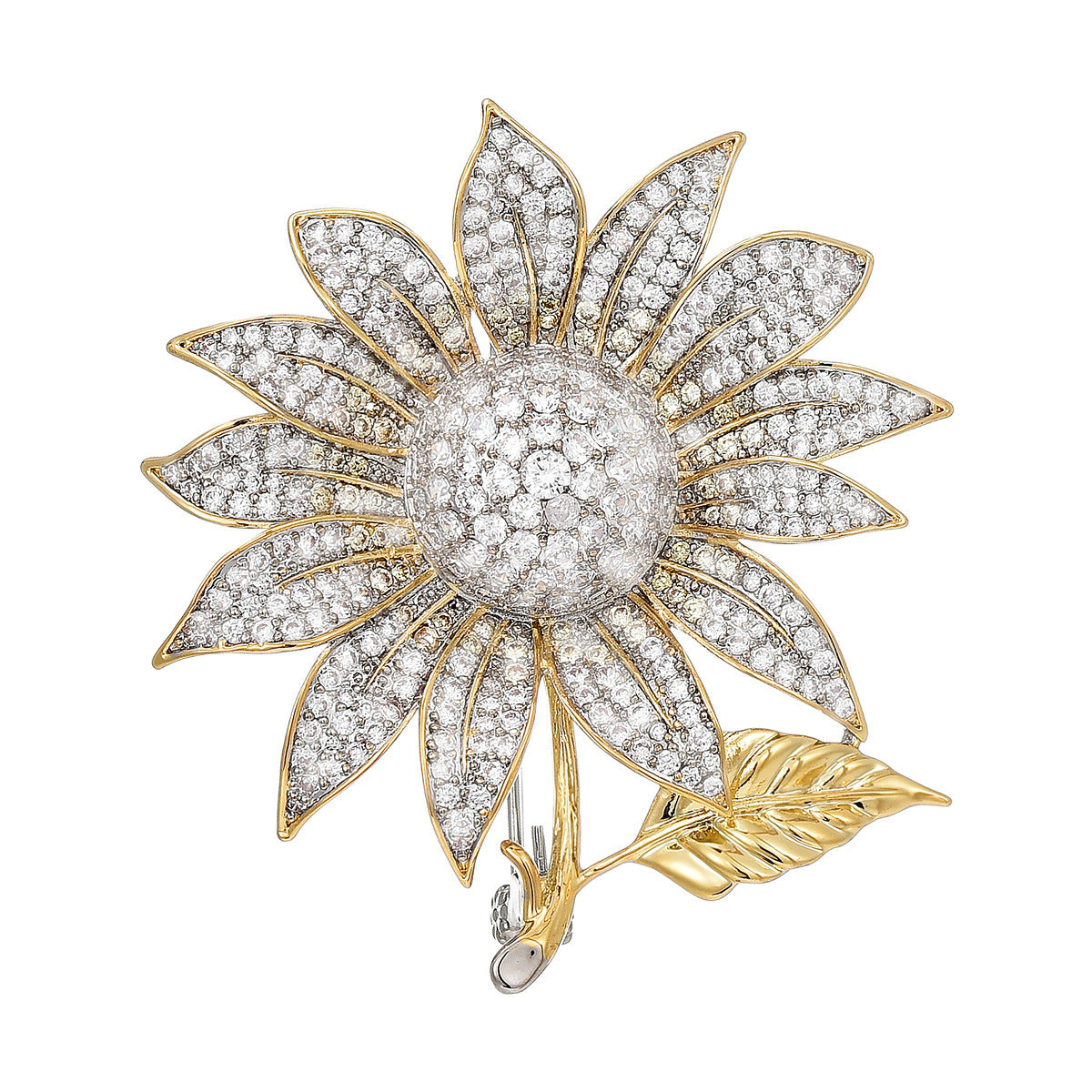 Dapaza  Elegant Sunflower Flower Pin Brooch