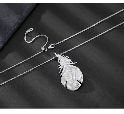 Dapaza S925 Sterling Silver Highlight Wings Two Wear Necklace Brooch