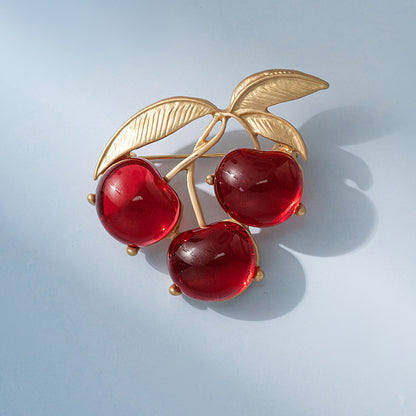 Vintage Cherry Brooch