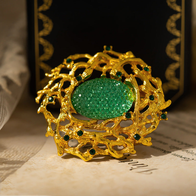 Vintage Rattan Branch Brooch