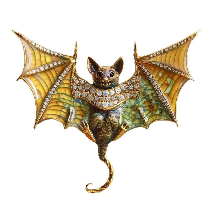 Retro Bat Brooch