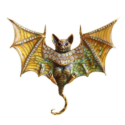 Retro Bat Brooch