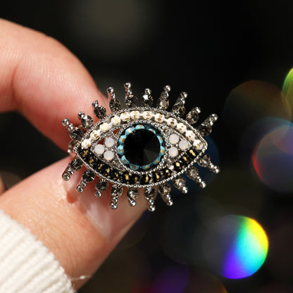 Devil's Eye Diamond Brooch